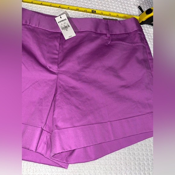 NWT Express Purple Women's “Editor” Shorts Size 12 NEW - Picture 4 of 12